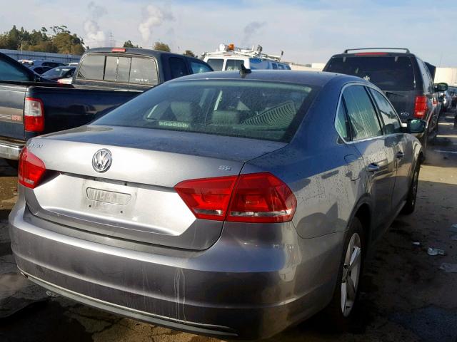 1VWBP7A38DC026644 - 2013 VOLKSWAGEN PASSAT SE GRAY photo 4