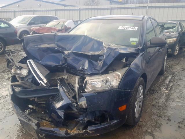 1G1PC5SH3B7243617 - 2011 CHEVROLET CRUZE LS BLUE photo 2