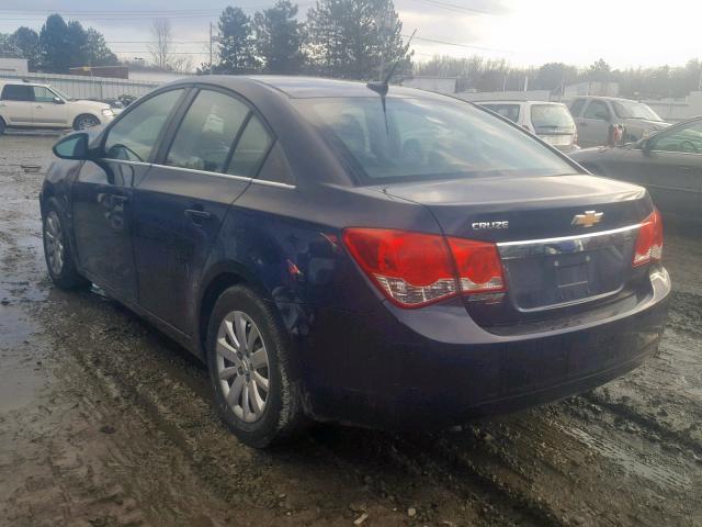 1G1PC5SH3B7243617 - 2011 CHEVROLET CRUZE LS BLUE photo 3