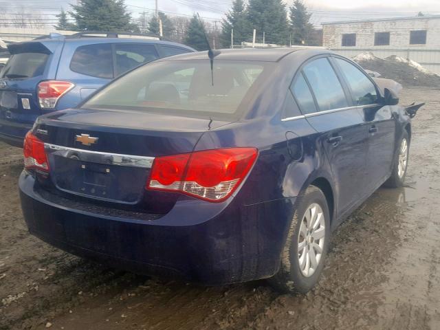 1G1PC5SH3B7243617 - 2011 CHEVROLET CRUZE LS BLUE photo 4