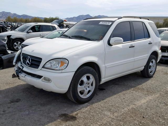 4JGAB57E93A415874 - 2003 MERCEDES-BENZ ML 350 WHITE photo 2