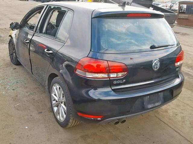 WVWDM7AJ8CW078422 - 2012 VOLKSWAGEN GOLF 黑色 照片 3