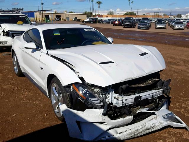 1FA6P8CFXJ5159980 - 2018 FORD MUSTANG GT WHITE photo 1