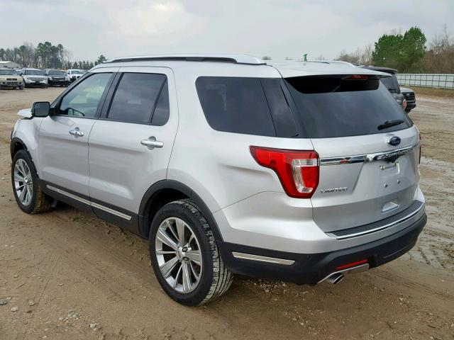 1FM5K8F81JGA91148 - 2018 FORD EXPLORER L SILVER photo 3