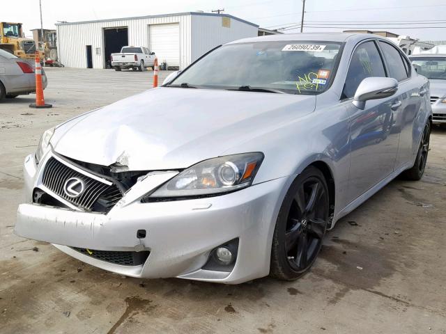 JTHBE5C20B5027420 - 2011 LEXUS IS 350 SILVER photo 2