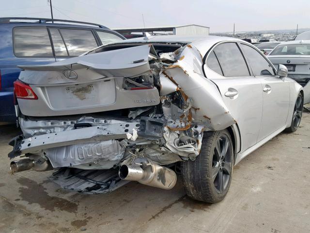 JTHBE5C20B5027420 - 2011 LEXUS IS 350 SILVER photo 4