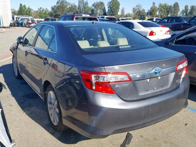 4T1BD1FK9CU044051 - 2012 TOYOTA CAMRY HYBR GRAY photo 3