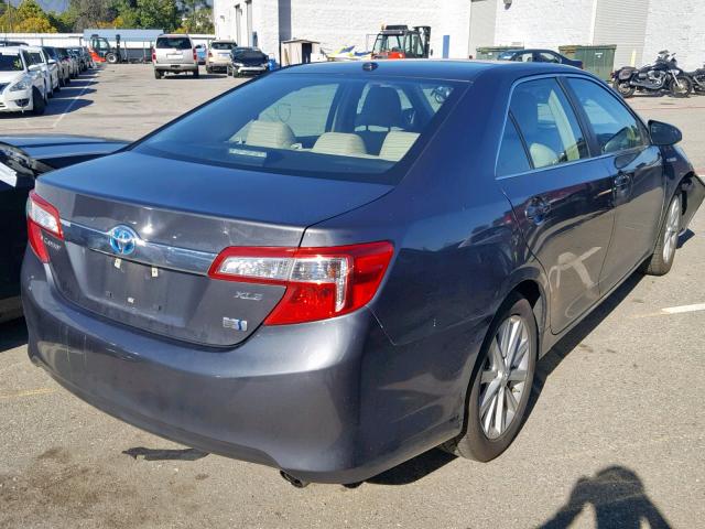 4T1BD1FK9CU044051 - 2012 TOYOTA CAMRY HYBR GRAY photo 4