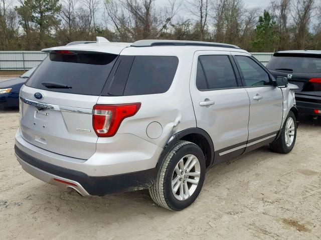 1FM5K7DH7GGD35908 - 2016 FORD EXPLORER X SILVER photo 4