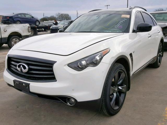 JN8CS1MW3FM481492 - 2015 INFINITI QX70 WHITE photo 2