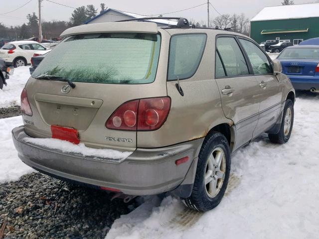 JT6HF10U1X0023203 - 1999 LEXUS RX 300 GOLD photo 4