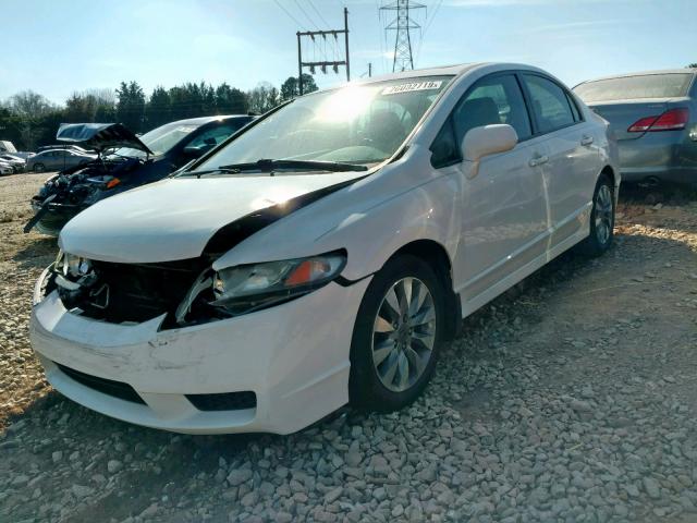 2HGFA1F91AH517261 - 2010 HONDA CIVIC EXL WHITE photo 2