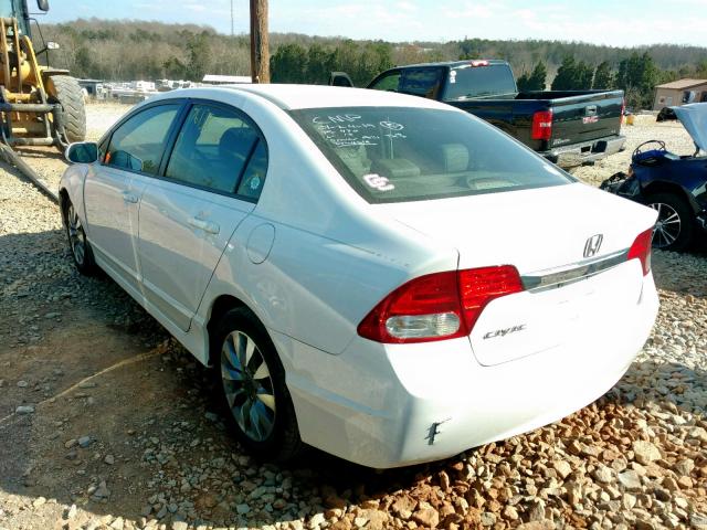 2HGFA1F91AH517261 - 2010 HONDA CIVIC EXL WHITE photo 3