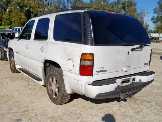 1GKEK63U14J100257 - 2004 GMC YUKON DENA WHITE photo 3