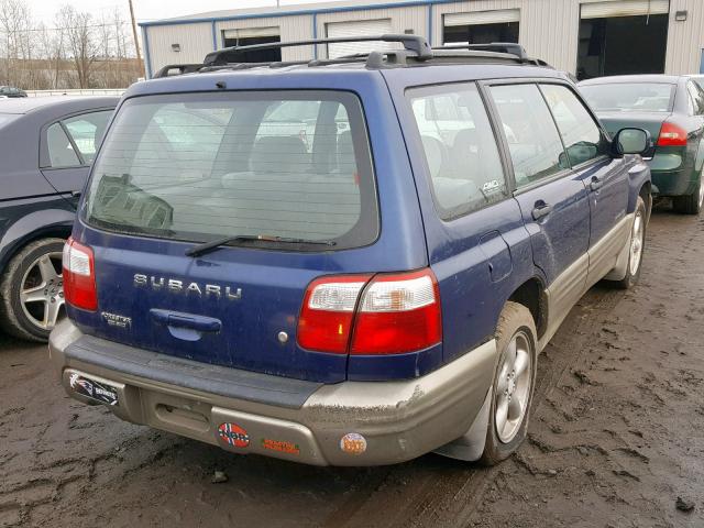 JF1SF65591H725698 - 2001 SUBARU FORESTER S BLUE photo 4