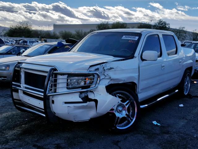 2HJYK16438H506860 - 2008 HONDA RIDGELINE WHITE photo 2