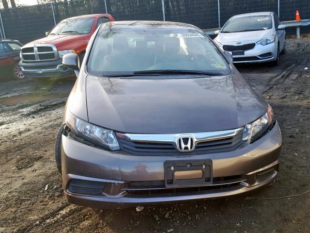 2HGFB2F96CH529458 - 2012 HONDA CIVIC EXL BROWN photo 9