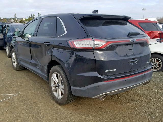 2FMPK3J83GBC37598 - 2016 FORD EDGE SEL BLACK photo 3