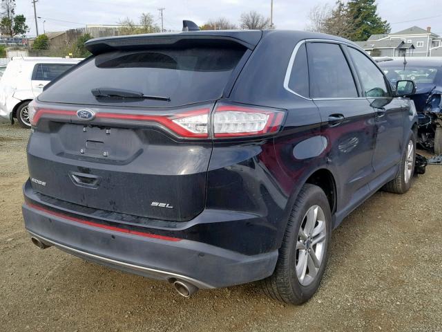 2FMPK3J83GBC37598 - 2016 FORD EDGE SEL BLACK photo 4