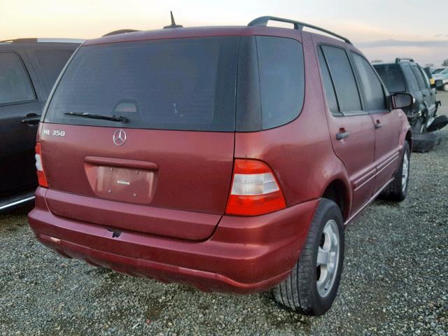 4JGAB57E33A417443 - 2003 MERCEDES-BENZ ML 350 BURGUNDY photo 4