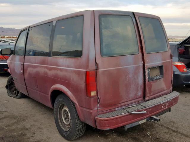 1GNDM15Z4LB149000 - 1990 CHEVROLET ASTRO BURGUNDY photo 3