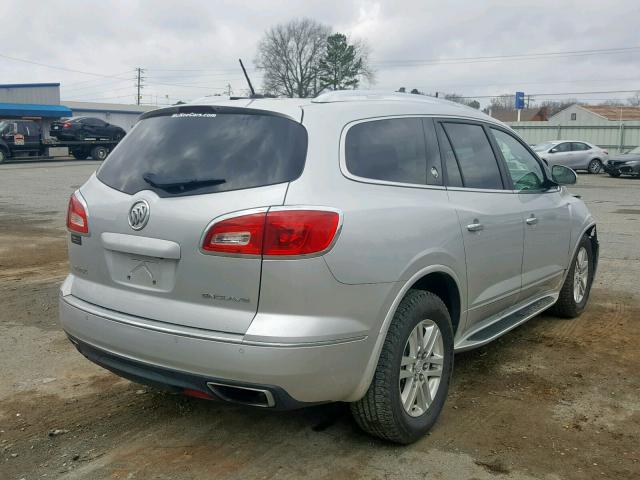 5GAKRAKD2FJ378992 - 2015 BUICK ENCLAVE SILVER photo 4