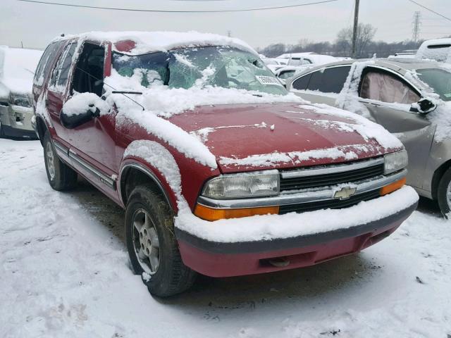 1GNDT13W7XK197964 - 1999 CHEVROLET BLAZER MAROON photo 1