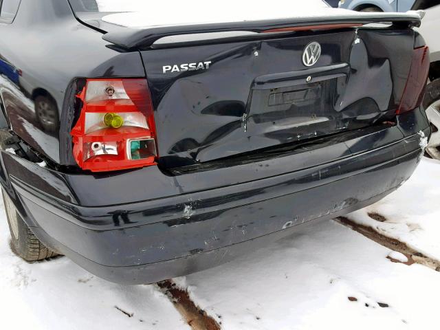 WVWMA63B1XE508702 - 1999 VOLKSWAGEN PASSAT GLS BLACK photo 9