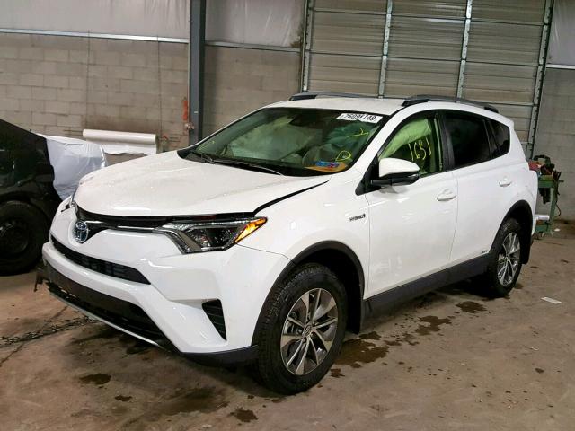 JTMRJREV4JD253765 - 2018 TOYOTA RAV4 HV LE WHITE photo 2