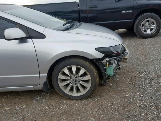 2HGFG1B99BH501993 - 2011 HONDA CIVIC EXL SILVER photo 9