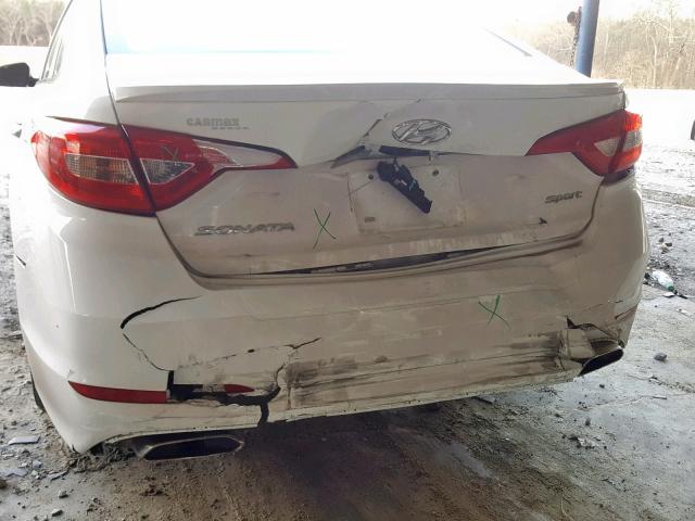 5NPE34AF7FH057931 - 2015 HYUNDAI SONATA SPO WHITE photo 9