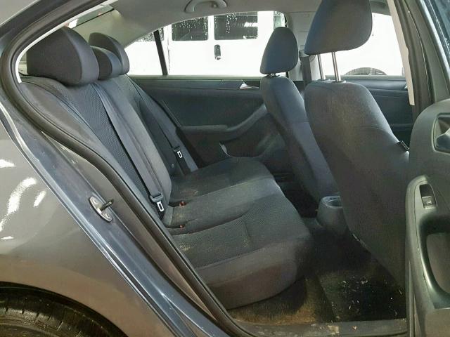 3VW1K7AJ1BM068139 - 2011 VOLKSWAGEN JETTA BASE 灰色 照片 6