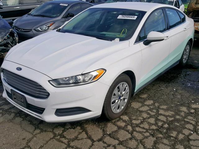 1FA6P0G72E5397834 - 2014 FORD FUSION S WHITE photo 2