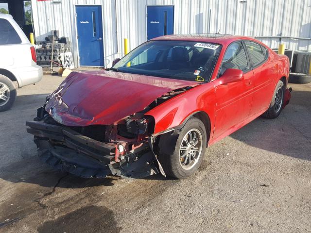 2G2WP552081138302 - 2008 PONTIAC GRAND PRIX RED photo 2