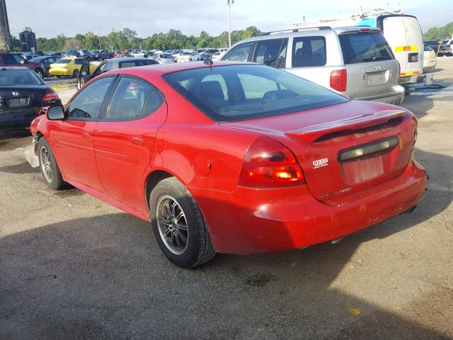 2G2WP552081138302 - 2008 PONTIAC GRAND PRIX RED photo 3