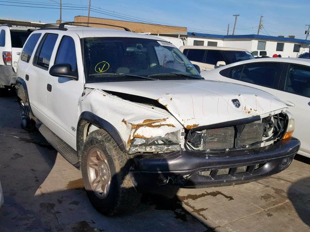 1B4HR38N92F184765 - 2002 DODGE DURANGO SP WHITE photo 1