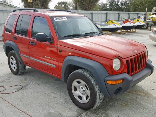 1J4GK48K22W239999 - 2002 JEEP LIBERTY SP RED photo 1