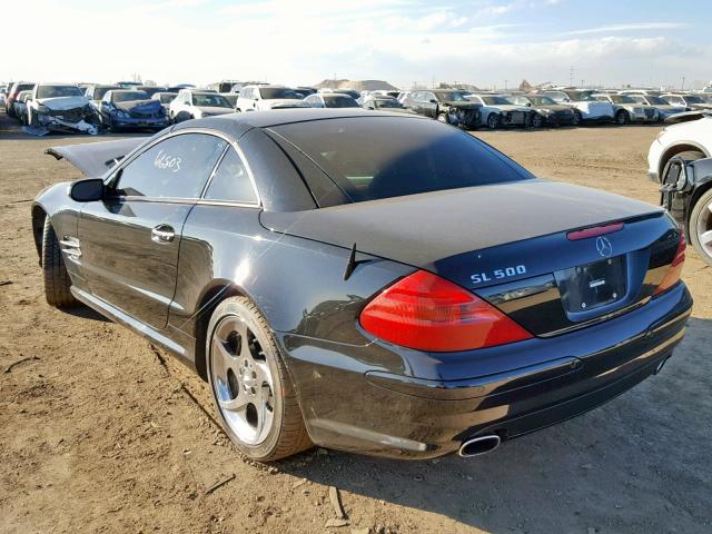 WDBSK75F75F097533 - 2005 MERCEDES-BENZ SL 500 BLACK photo 3