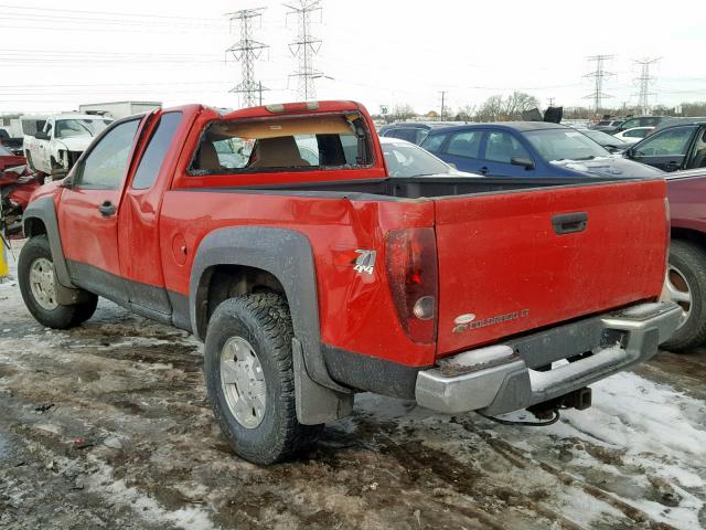 1GCDT19E278120259 - 2007 CHEVROLET COLORADO RED photo 3