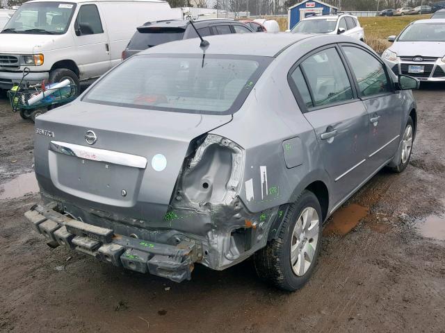 3N1AB6AP3AL607272 - 2010 NISSAN SENTRA 2.0 GRAY photo 4