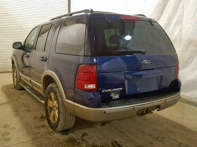 1FMZU74E54UB60427 - 2004 FORD EXPLORER E BLUE photo 3