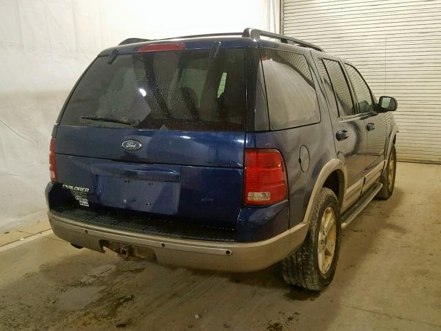 1FMZU74E54UB60427 - 2004 FORD EXPLORER E BLUE photo 4