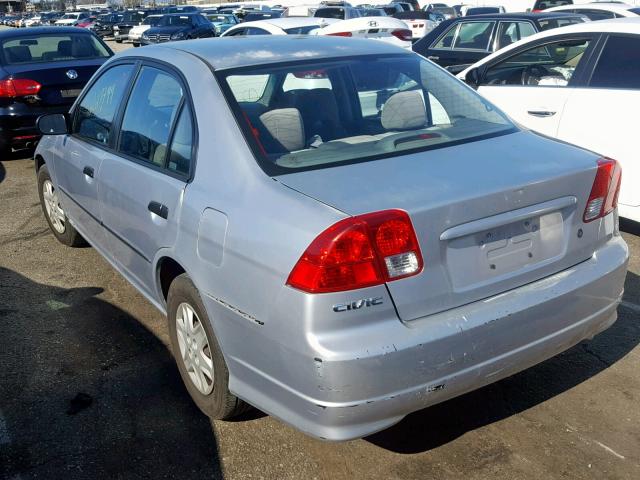 2HGES16384H628916 - 2004 HONDA CIVIC DX V GRAY photo 3