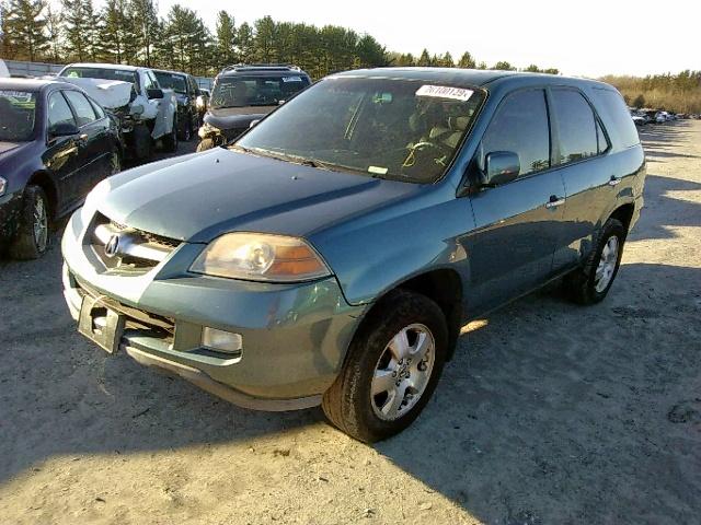 2HNYD18245H514711 - 2005 ACURA MDX TURQUOISE photo 2