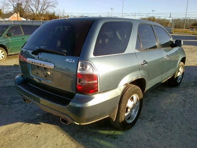 2HNYD18245H514711 - 2005 ACURA MDX TURQUOISE photo 4