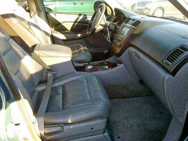 2HNYD18245H514711 - 2005 ACURA MDX TURQUOISE photo 5