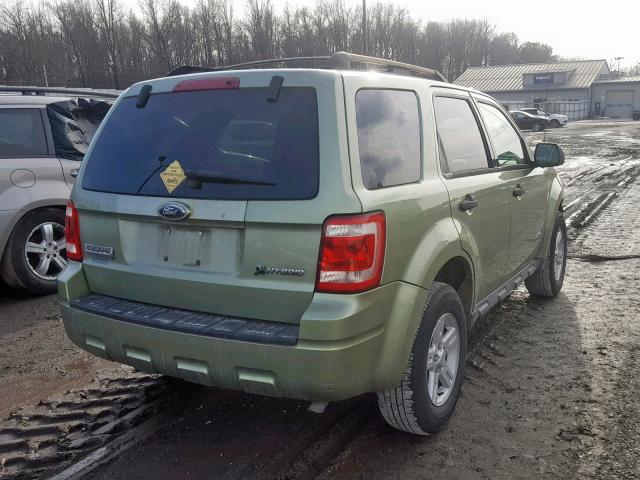 1FMCU59339KB18908 - 2009 FORD ESCAPE HYB GREEN photo 4