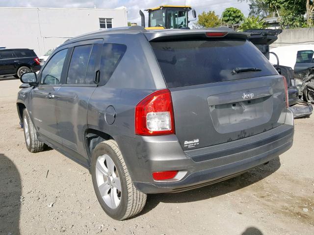 1C4NJCBB3CD662879 - 2012 JEEP COMPASS SP GRAY photo 3