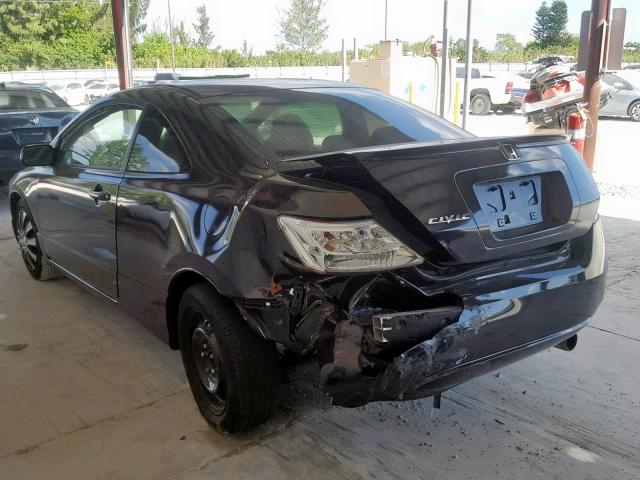 2HGFG12918H507635 - 2008 HONDA CIVIC EXL BLACK photo 3