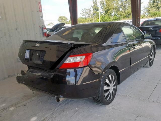 2HGFG12918H507635 - 2008 HONDA CIVIC EXL BLACK photo 4